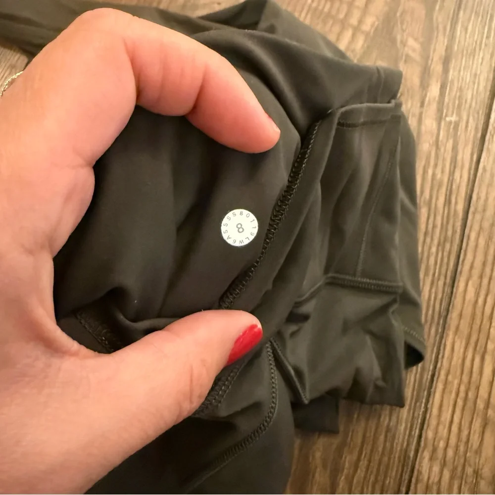 Lululemon Fast Free Crop 18” Leggings Green/Olive‎ Size 8